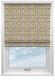 Batik, Saffron - Twist&Fit Roman Blind
